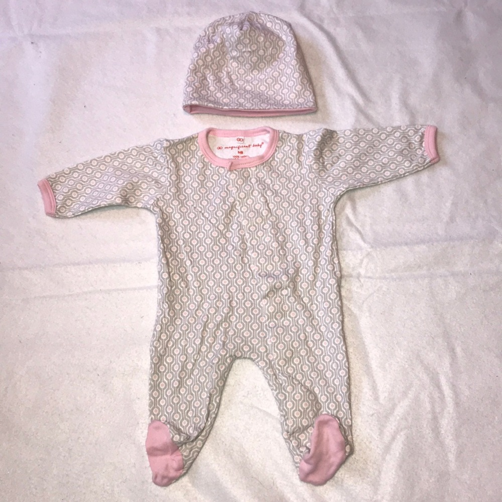 Magnificent Baby Girl Footed PJs Size New Born